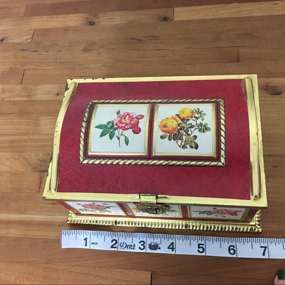 Vintage Linette Candy Tin Trinket Storage Box - Picture 13 of 16